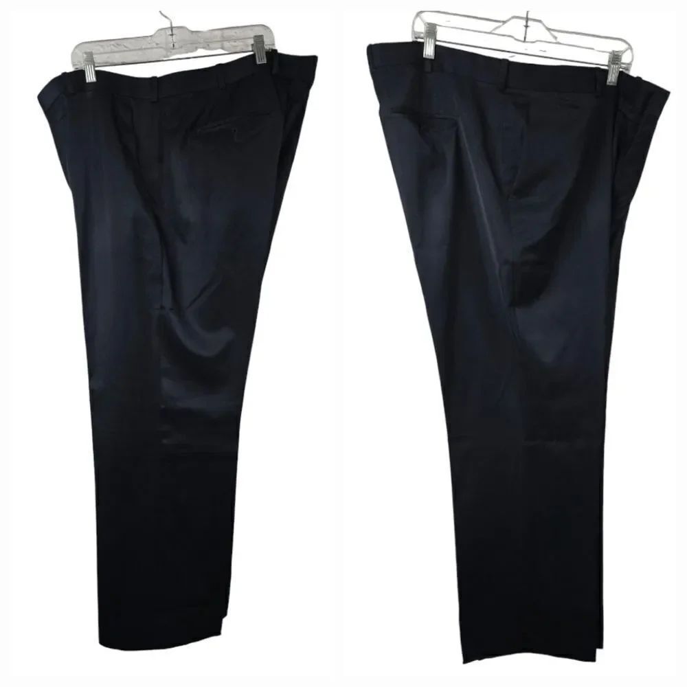 Perry Ellis Portfolio 40x30 Men Modern-Fit Performance Stretch Dress Pants Navy